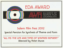 photo of award certificate